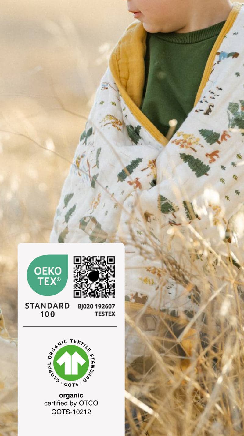 GOTS and OEKO-TEX certification badges